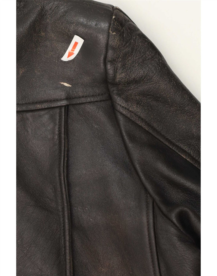 veste en cuir homme vintage UK 40 Grand Noir