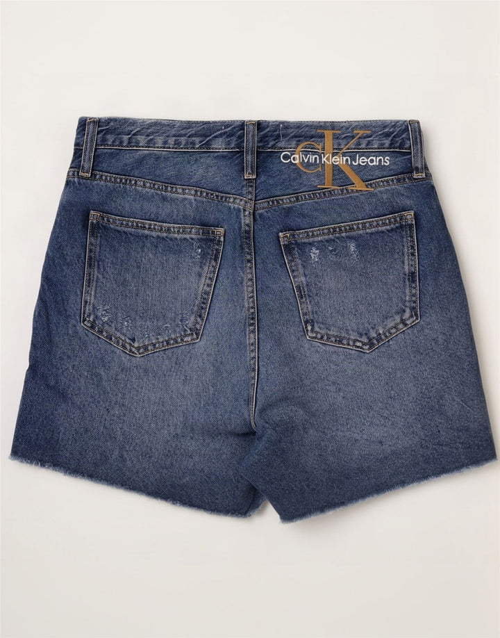 Calvin Klein Short en jean vieilli W29 en coton bleu moyen pour femme