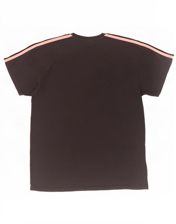 Ellesse T-shirt surdimensionné pour femme UK 10 Small Noir Coton