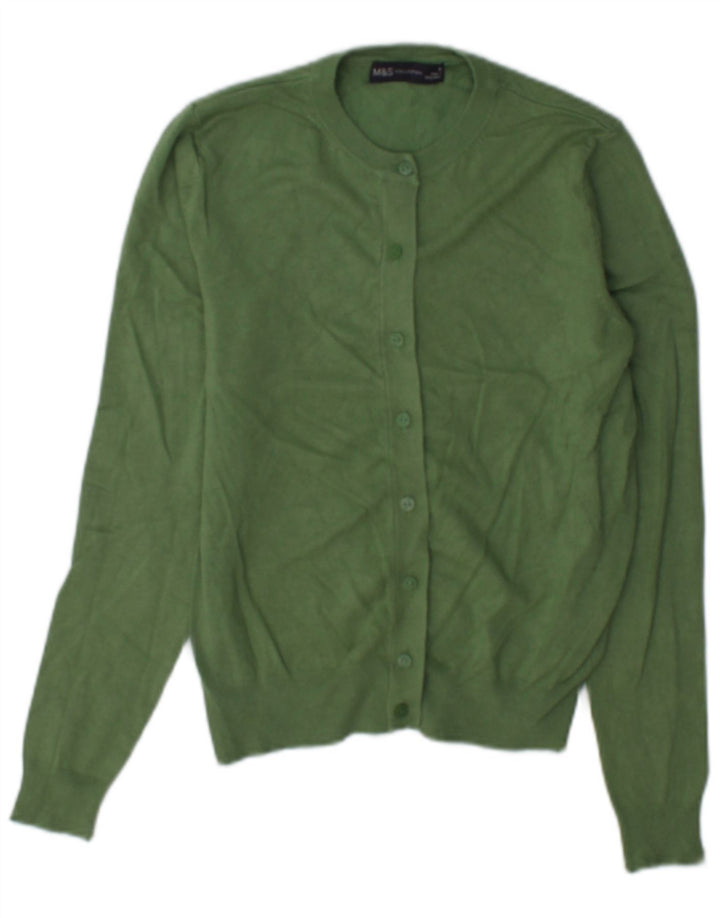 Marks & Spencer Pull Cardigan pour Femme UK 10 Petit Vert