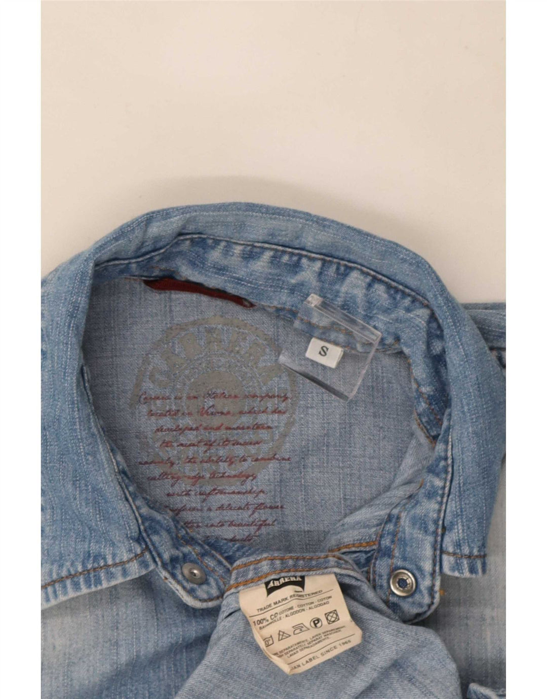 Carrera Chemise En Jean Small Bleu Coton Homme