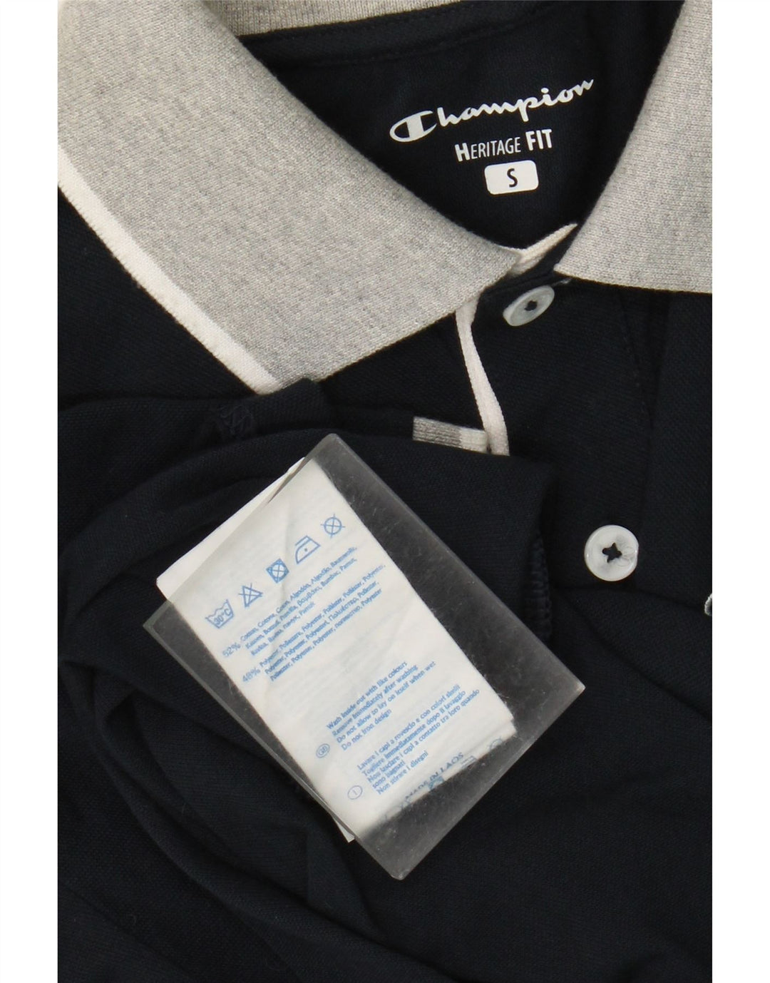 Champion Polo Homme Petit Bleu Marine Coton