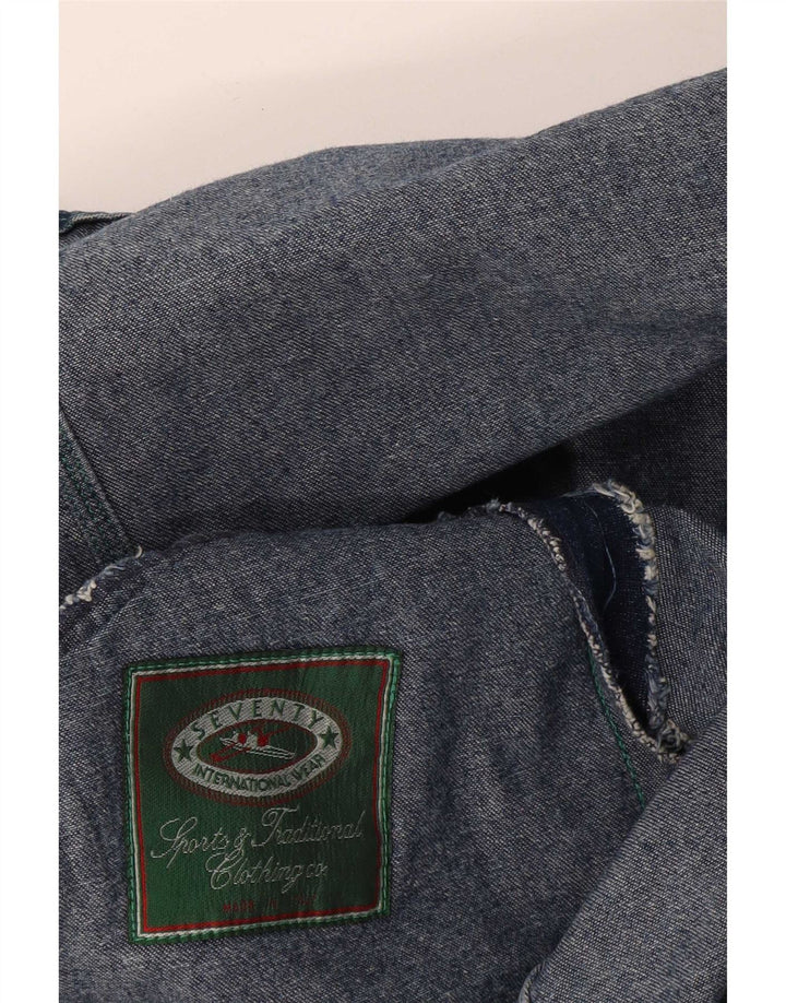 Seventy Veste en jean pour homme UK 40 Large Bleu