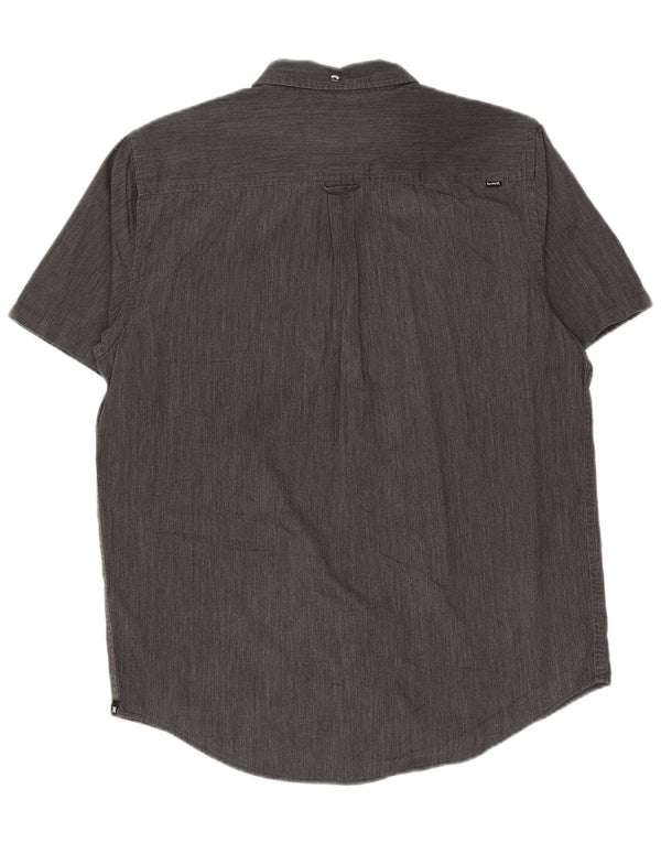 Hurley Chemise à manches courtes pour homme Large Gris Coton