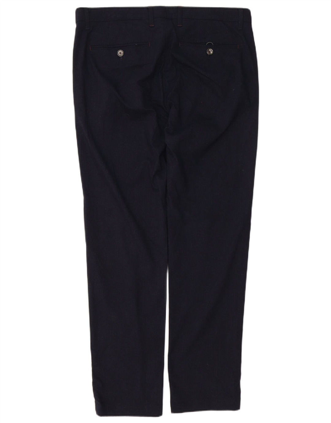 Ted Baker Pantalon chino slim pour homme W34 L32 Bleu marine à fines rayures Polyester