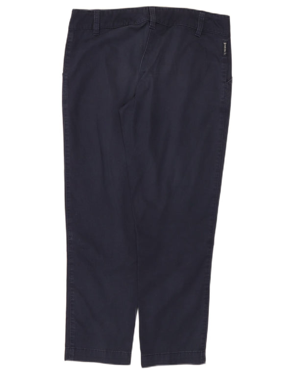 Pantalon décontracté droit femme Armani W27 L25 coton bleu marine