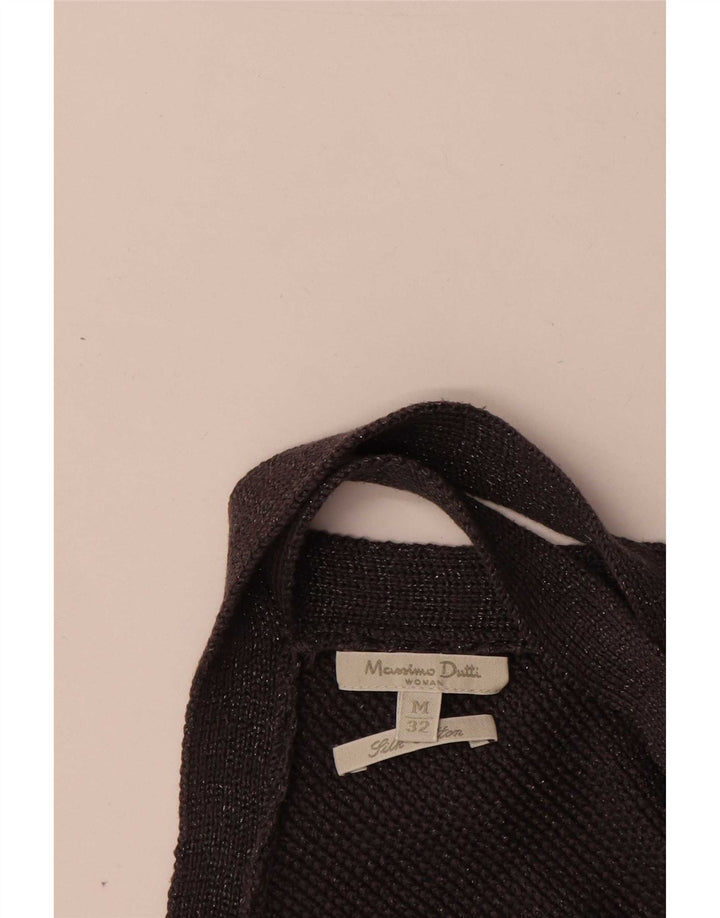 Massimo Dutti Débardeur pour femme UK 12 Medium Noir Soie