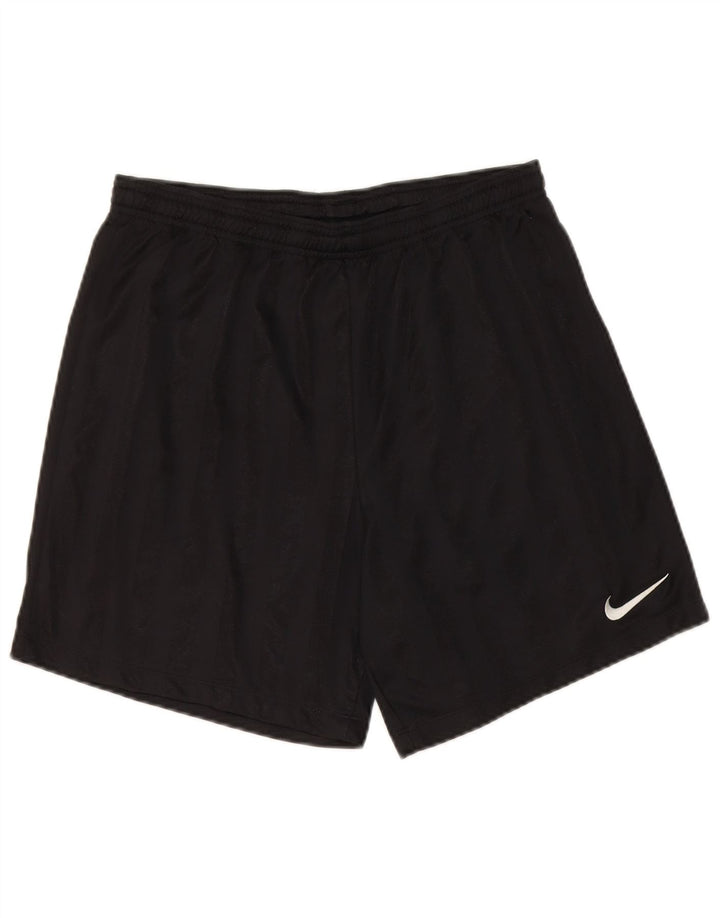 Nike Short de sport pour homme en polyester à fines rayures noires moyennes