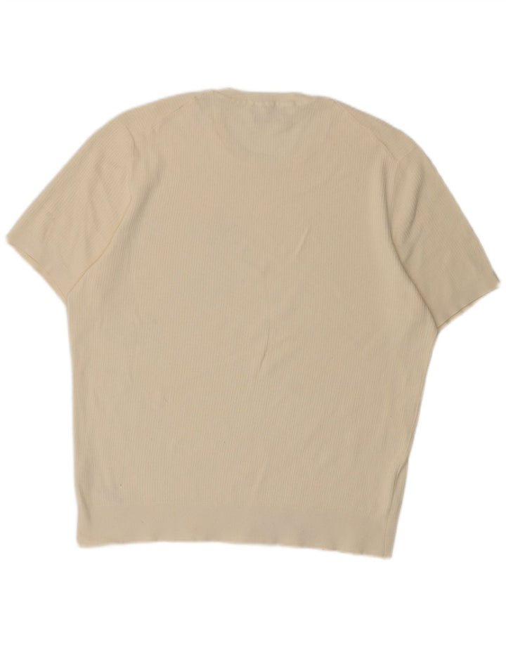 Massimo Dutti T-shirt à manches courtes pour homme en coton blanc