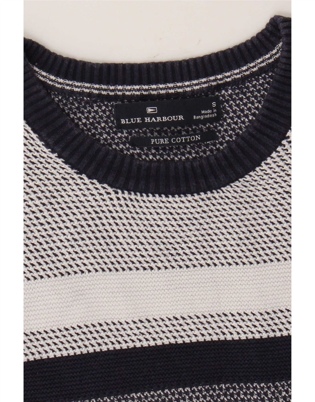 Marks & Spencer Pull à col rond Blue Harbour pour homme, petit bleu marine