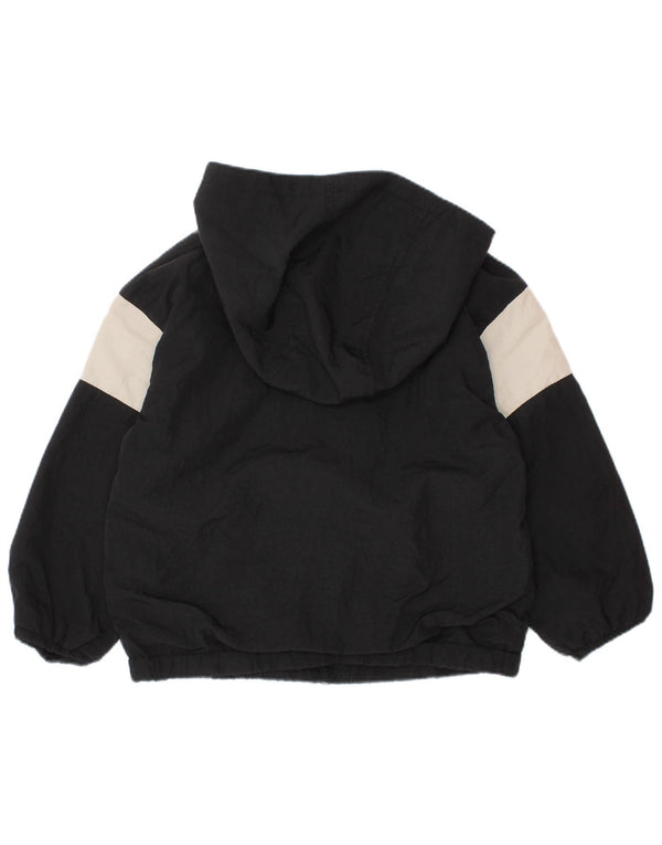 ZARA Veste bomber à capuche pour bébé garçon 18-24 mois en coton color block noir