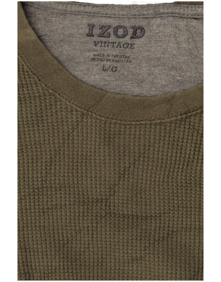 IZOD Haut Homme Manches Longues Grand Kaki