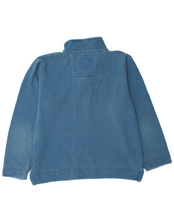 CREW CLOTHING Sweat-Shirt Col Zippé Homme XL Bleu Coton