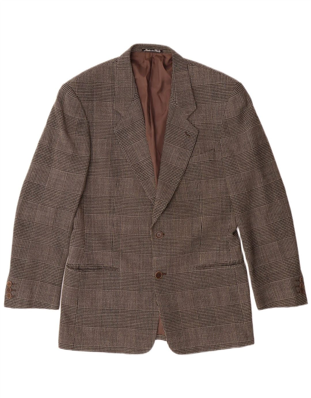GIORGIO ARMANI Veste Blazer 2 Boutons Homme IT 48 Marron Moyen à Carreaux