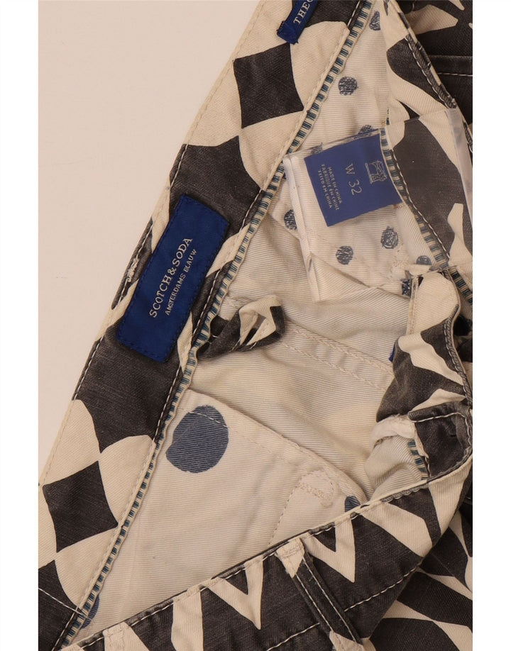 Scotch & Soda Short Chino W32 Homme Noir Moyen Géométrique