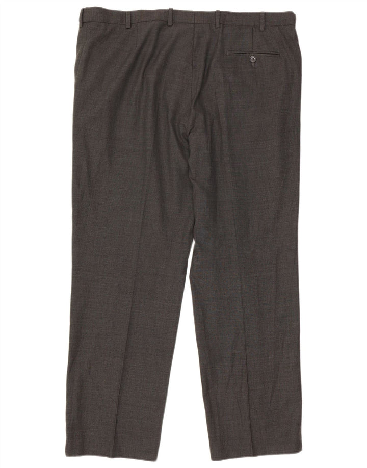 Marks & Spencer Pantalon décontracté droit pour homme W40 L31 Gris laine