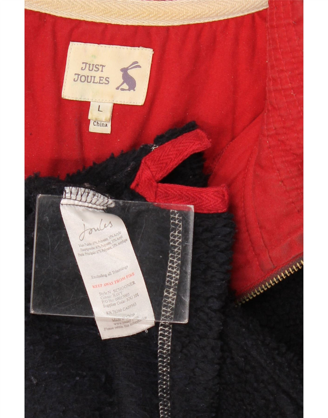 JOULES Pull Polaire Col Zippé Homme Large Noir Polyester