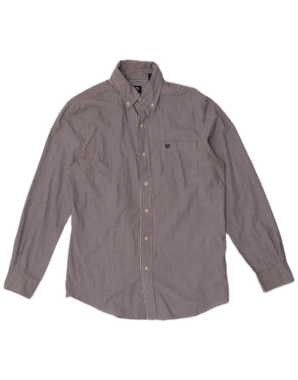 Chaps Chemise homme facile d'entretien en coton à fines rayures bleu marine moyen