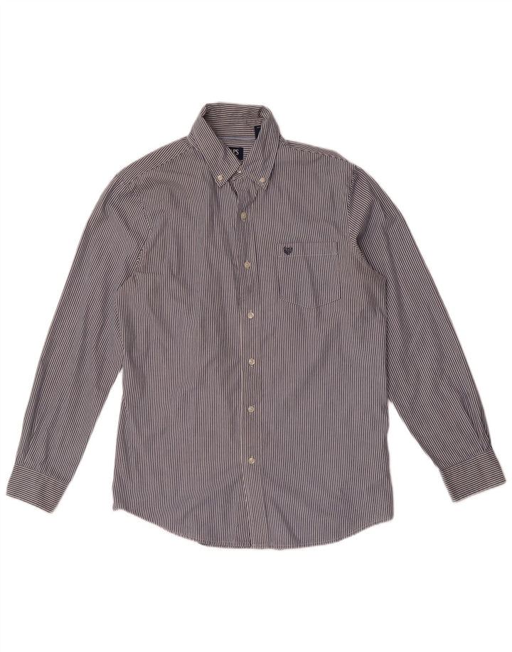 Chaps Chemise homme facile d'entretien en coton à fines rayures bleu marine moyen