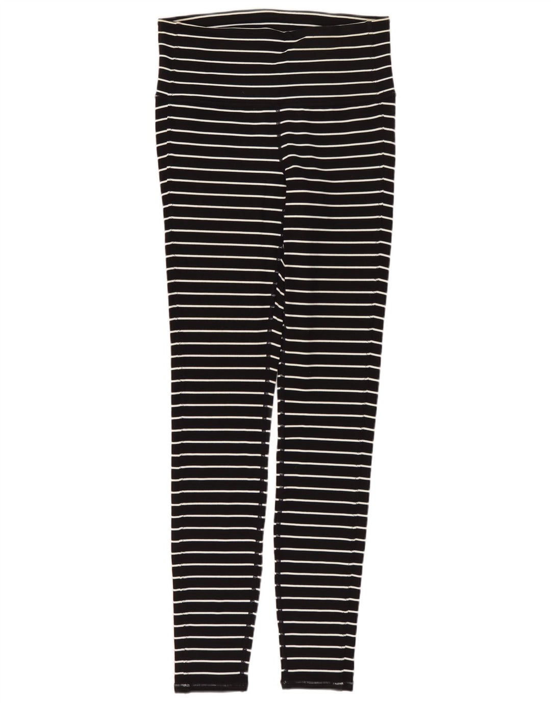 ATHLETA Leggings Femme UK 6 XS Nylon Rayé Noir