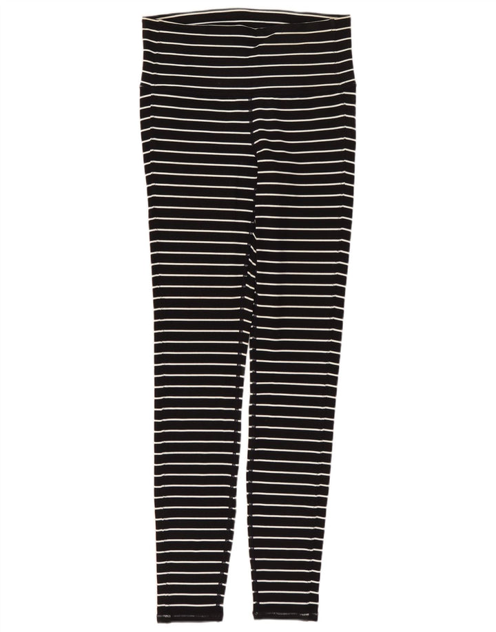 ATHLETA Leggings Femme UK 6 XS Nylon Rayé Noir