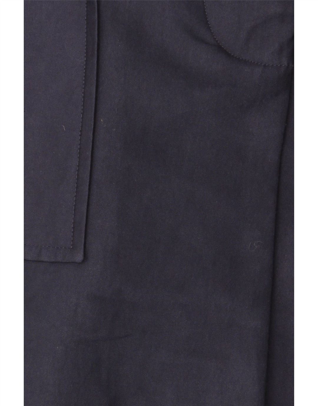 Zara Femme Pardessus UK 14 Moyen Bleu Marine Coton
