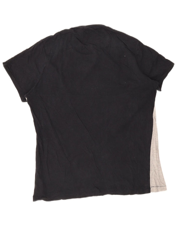 FRENCH CONNECTION T-Shirt Homme Haut XL Noir Colourblock Coton