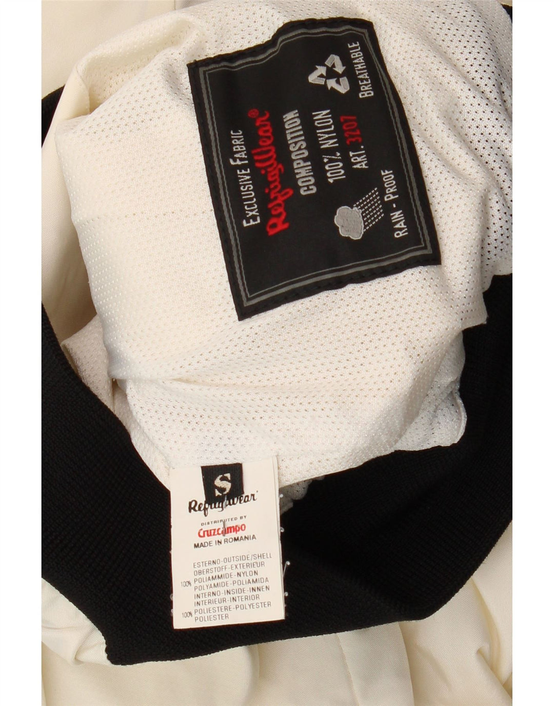 Refrigiwear Veste bomber surdimensionnée pour femme UK 10 Petit colorblock blanc
