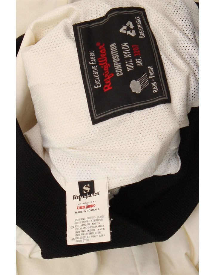 Refrigiwear Veste bomber surdimensionnée pour femme UK 10 Petit colorblock blanc