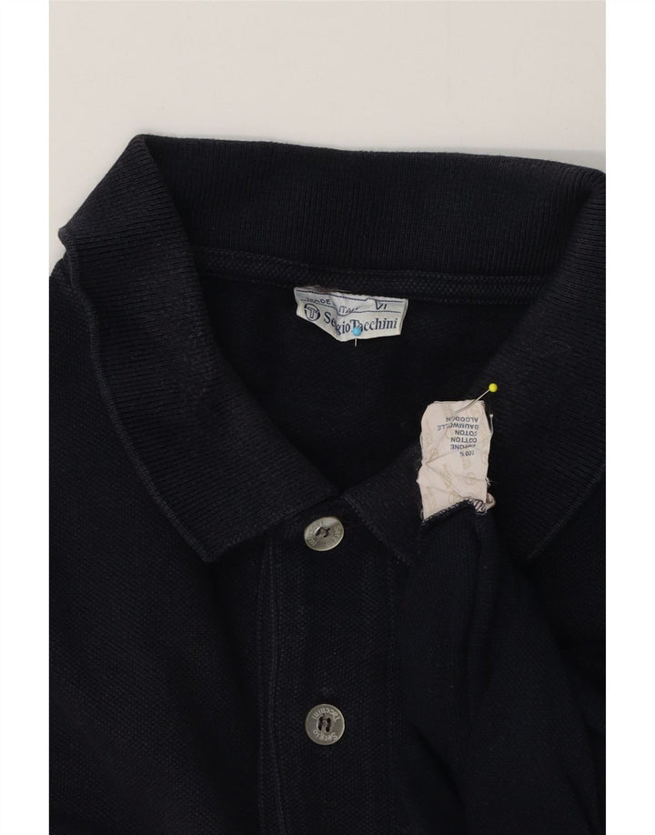Sergio Tacchini Polo à Manches Longues Homme Bleu Marine Moyen Coton