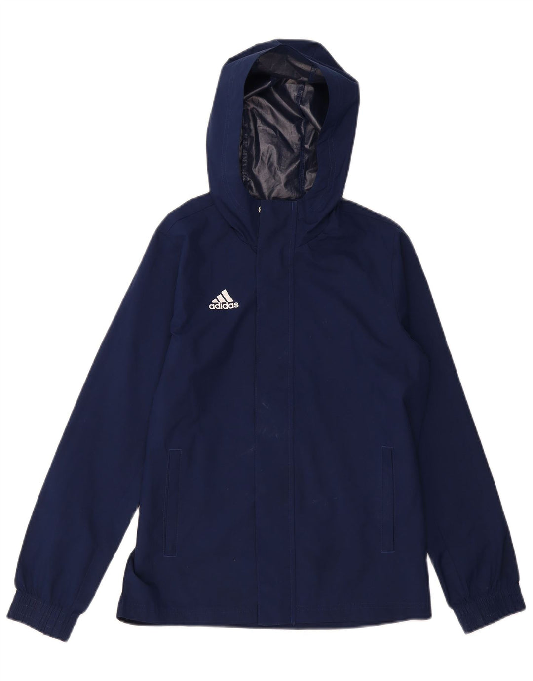 Veste de pluie à capuche Adidas garçon 11-12 ans bleu marine polyester