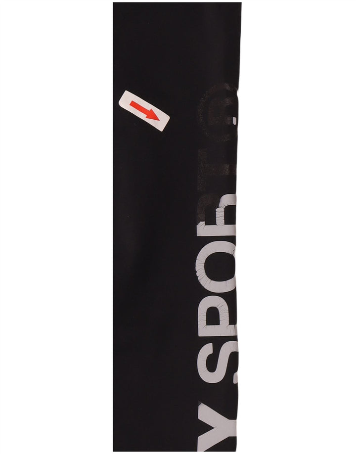 Superdry Leggings Graphiques Femme UK 14 Polyester Noir Moyen