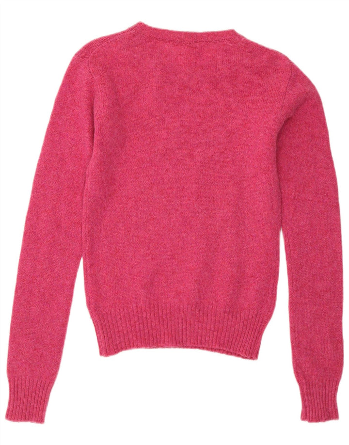 Benetton Pull à col rond pour femme UK 8 Small Rose