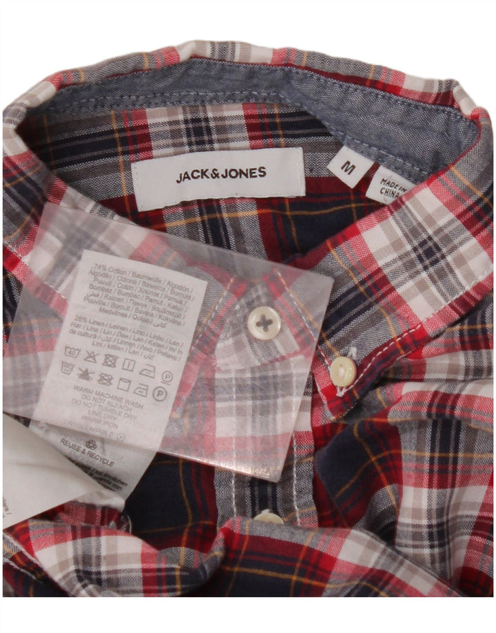 JACK & JONES Chemise Homme Bleu Marine Moyen Carreaux Coton