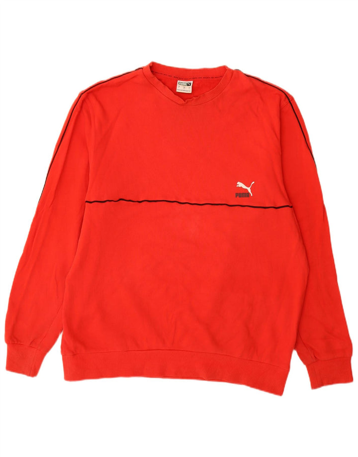 Puma Sweat-shirt pour homme en coton rouge Taille L