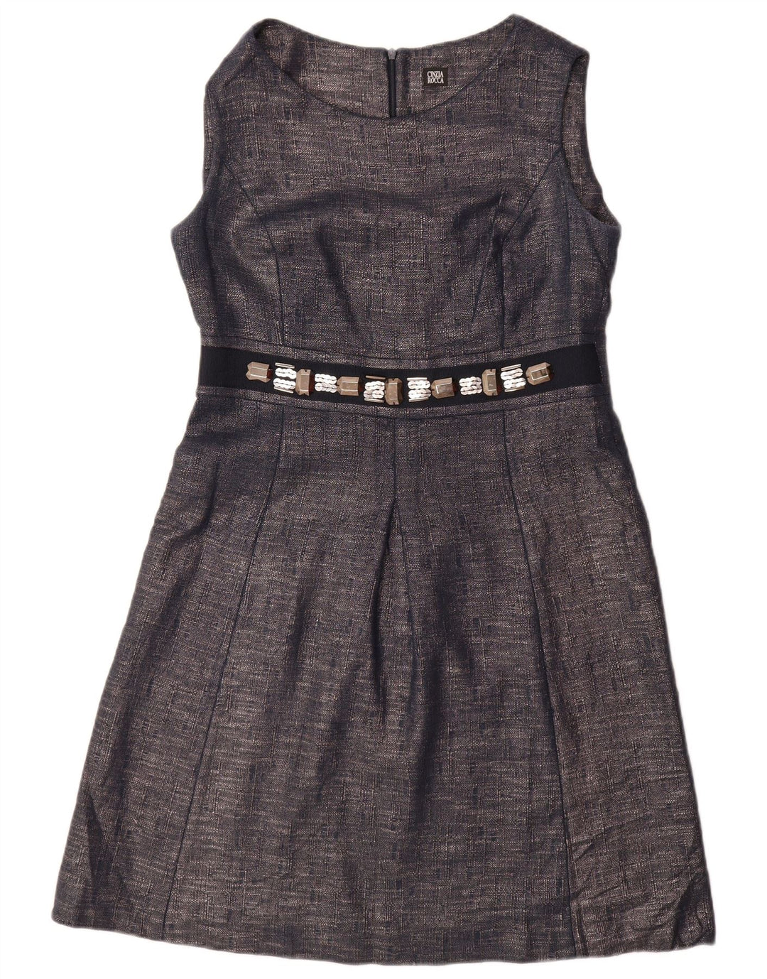 CINZIA ROCCA Ensemble 2 pièces 1 bouton pour femme UK 10 Petit coton bleu marine