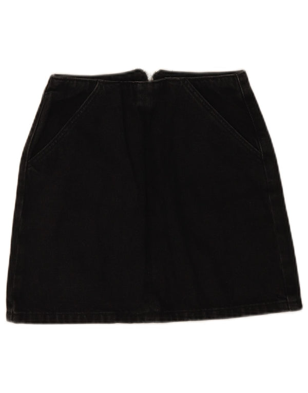 Topshop Jupe en jean pour femme EU 34 2XS W24 Noir Coton