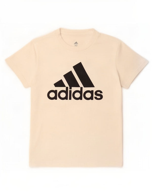 Adidas T-shirt graphique pour femme UK 4/6 XS Blanc Coton