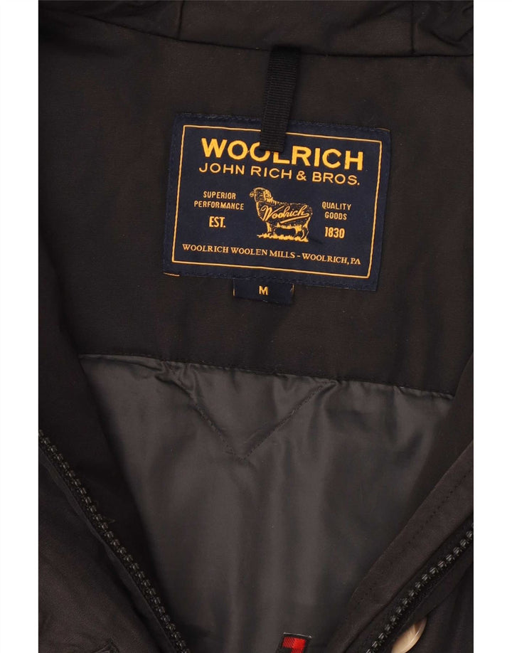 Woolrich Veste coupe-vent à capuche pour femme UK 14 Medium Black