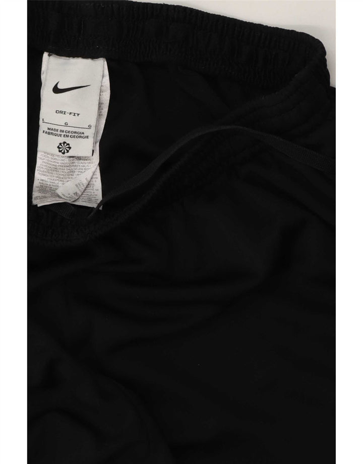 Nike Pantalon de survêtement Dri Fit pour homme Taille L en polyester color block noir