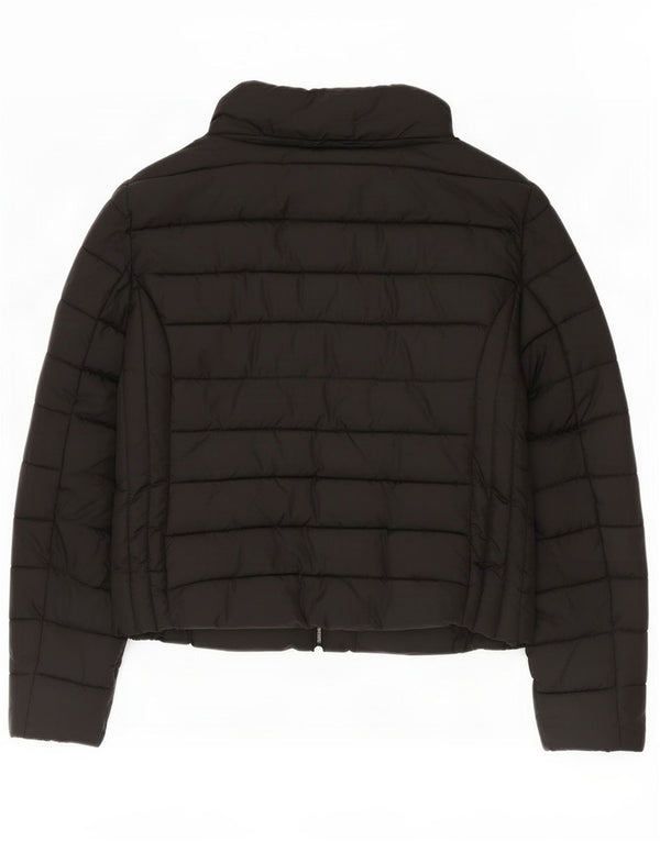 Zara Femme Trafaluc Veste Rembourrée UK 16 Large Noir Nylon
