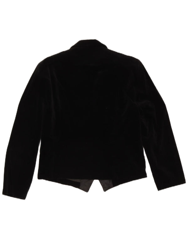 Charlie Chaplin Veste blazer en velours à 1 bouton pour femme IT 46 Large Noir