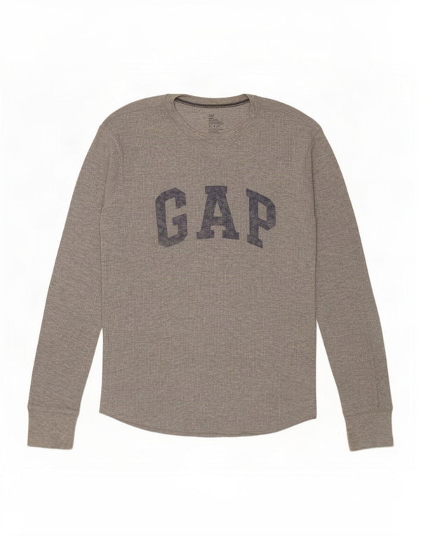Gap Haut Graphique Manches Longues Homme Gris Moyen Coton