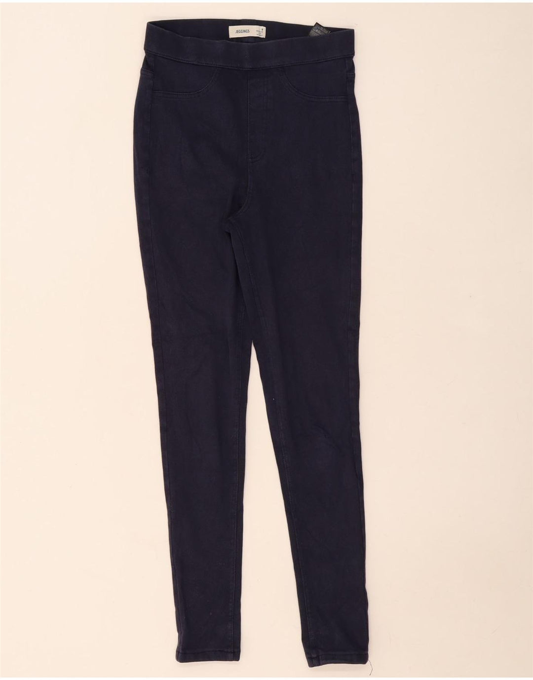 MARKS & SPENCER Pantalon décontracté pour femme UK 8 Small W26 L27 Bleu marine