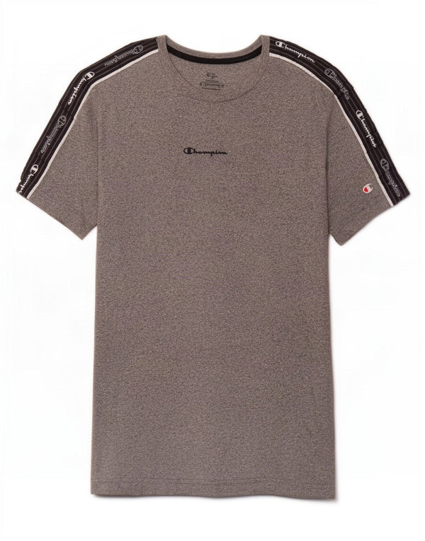 Champion Tee-Shirt Graphique Homme Gris Moyen Colourblock