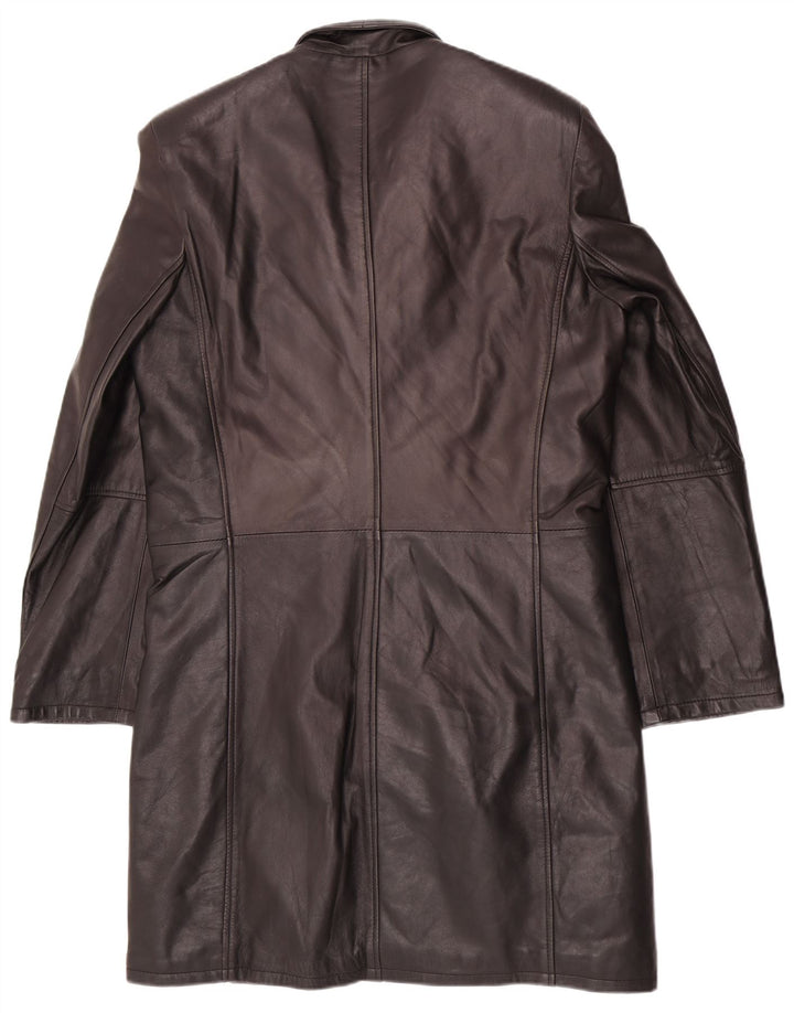 Barone Manteau en cuir pour homme UK 36 Petit Noir