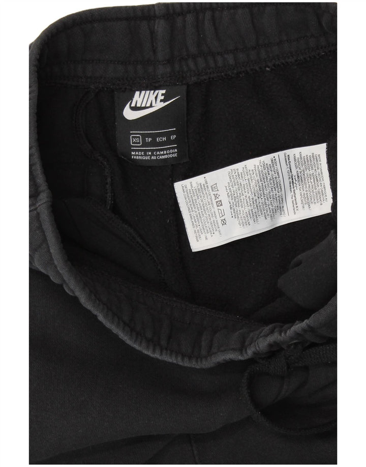 NIKE Pantalon de survêtement graphique Swoosh pour femme UK 6 XS Noir