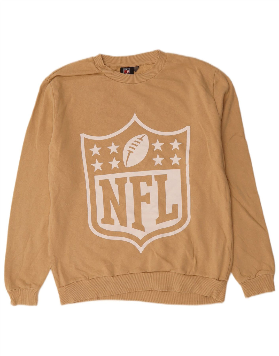 NFL Sweat-shirt graphique pour femme UK 14 en coton beige moyen