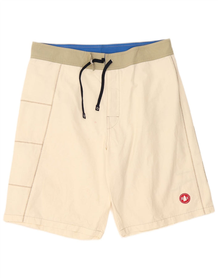 Murphy & Nye Short de Bain Graphique Homme Large Blanc Colorblock Polyamide