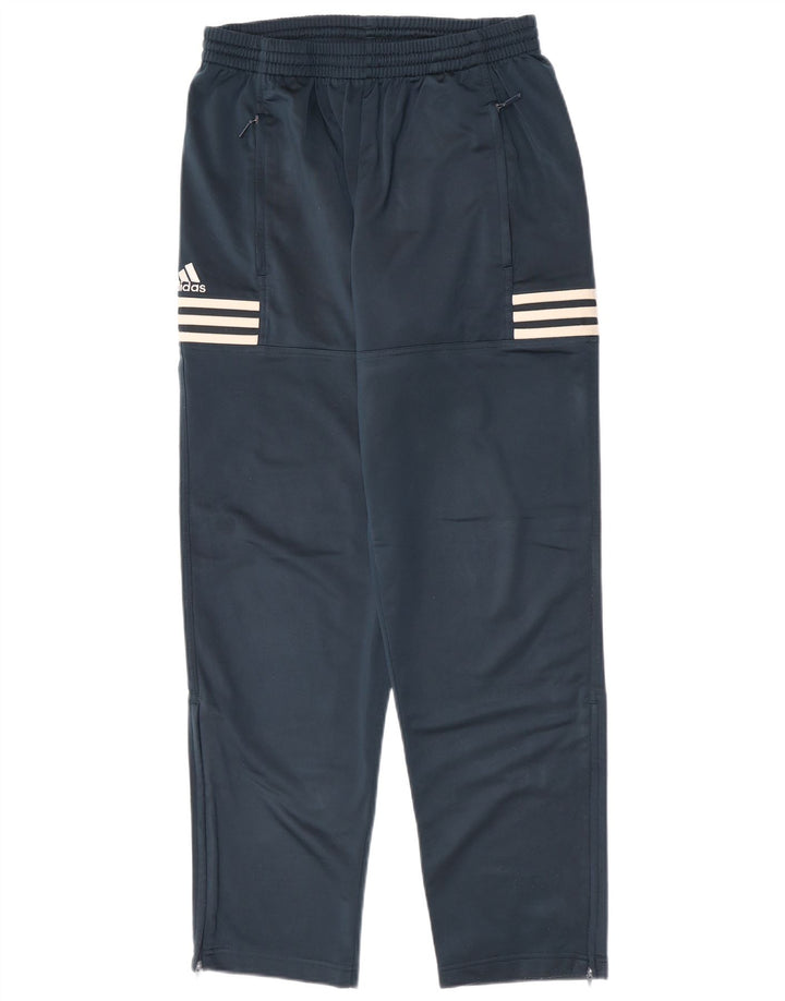 Adidas Pantalon de survêtement pour homme UK 38/40 Bleu marine moyen Polyester